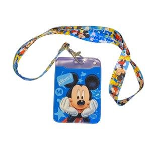 Disney Mickey Mouse Lanyard ID Holder NWOT